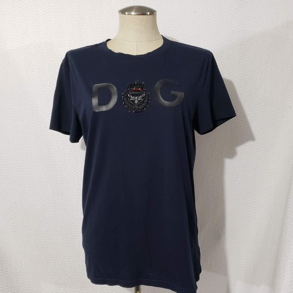 Dolce & Gabbana Navy Logo Patch Shirt main image 1